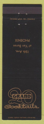 Matchbook Cover - 20 Grand Bar Phoenix AZ