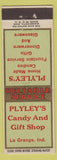 Matchbook Cover - Plyley's Candy Gift Shop LaGrange IN