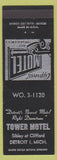 Matchbook Cover - Tower Motel Detroit MI