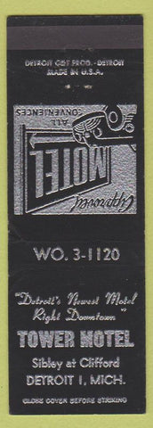 Matchbook Cover - Tower Motel Detroit MI