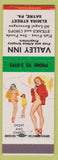 Matchbook Cover - Valley Inn Sayre PA pinup