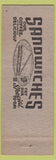 Matchbook Cover - Tamiami Lunch Room Chattanooga TN pinup