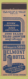 Matchbook Cover - Belmont Hotel Milwaukee WI
