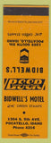 Matchbook Cover Bidwell's Motel Pocatello ID Chevron oil gas Green Stamps yellow