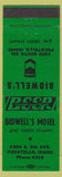 Matchbook Cover Bidwell's Motel Pocatello ID Chevron oil gas Green Stamps green