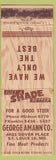 Matchbook Cover - George Amann Butcher meat ST Louis MO