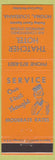 Matchbook Cover - Thatcher Hotel Houma LA dark orange
