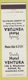 Matchbook Cover - Hotel Ventura Ashland KY white