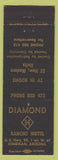 Matchbook Cover - Diamond H Rancho Motel Kingman AZ low phone # black