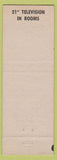 Matchbook Cover - Diamond H Rancho Motel Kingman AZ low phone # black