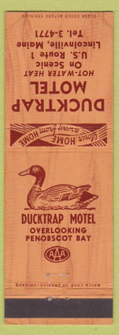 Matchbook Cover - Ducktrap Motel Lincolnville ME AAA