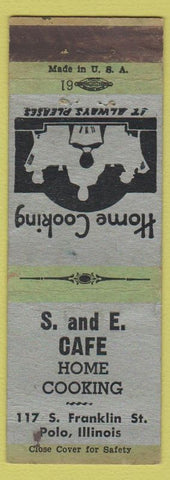 Matchbook Cover - S and E Cafe Polo IL WEAR