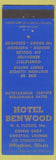 Matchbook Cover - Hotel Benwood Effingham IL