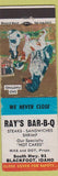Matchbook Cover - Ray's BBQ Blackfoot ID