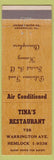 Matchbook Cover - Tina's Restaurant IL?