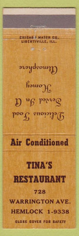 Matchbook Cover - Tina's Restaurant IL?
