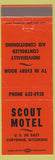 Matchbook Cover - Scout Motel Cheyenne WY