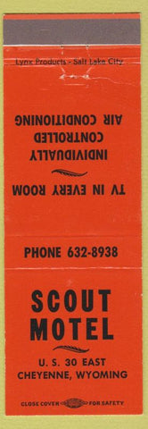 Matchbook Cover - Scout Motel Cheyenne WY