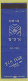 Matchbook Cover - NCO Club Fairchild Air Force Base WA