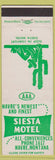 Matchbook Cover - Siesta Motel Harve MT cactus AAA low phone #