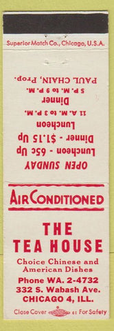 Matchbook Cover - The Tea House Chicago IL Chinese Paul Chain