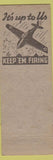 Matchbook Cover - Elmer's Barber Shop Boiling Springs PA WWII pinup