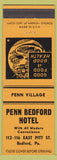 Matchbook Cover - Penn Bedford Hotel Bedford PA