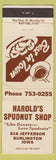 Matchbook Cover - Harold's Spudnut Shop Burlington IA Donuts