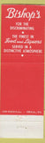 Matchbook Cover - Bishop's Savoy Atlantic City NJ