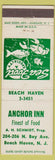 Matchbook Cover - Anchor Inn Beach Haven NJ seafood