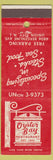 Matchbook Cover - Oyster Bay Restaurant Union City NJ