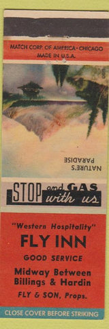 Matchbook Cover - Fly Inn Hardin Billings MT