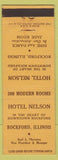 Matchbook Cover - Hotel Nelson Rockford IL Jade Room Earl Thornton