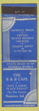 Matchbook Cover - B and B Cafe Nappanee IN
