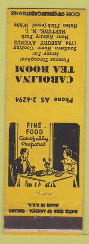 Matchbook Cover - Carolina Tea Room Neptune NJ Helen Flick Jewel White