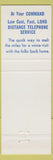 Matchbook Cover - Bell Telephone Fort Knox Kentucky KY