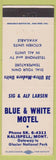 Matchbook Cover - Blue White Motel Kalispell MT Sig Alf Larsen