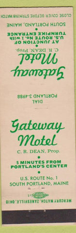 Matchbook Cover - Gateway Motel South Portland ME CR Dean
