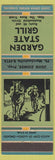 Matchbook Cover - Garden State Grill Haddonfield? NJ shuffleboard John Ziomek