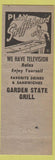 Matchbook Cover - Garden State Grill Haddonfield? NJ shuffleboard John Ziomek