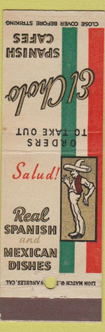 Matchbook Cover - El Cholo Spanish Cafes Los Angeles CA