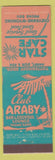 Matchbook Cover - Star Cafe Club Araby Cheyenne WY