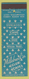 Matchbook Cover - Mildred's Club Cafe Hollywood CA