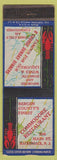 Matchbook Cover - Commodore Restaurant Hackensack NJ lobster Bergen County