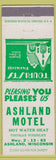 Matchbook Cover - Ashland Motel WI Thomas Wherley