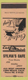 Matchbook Cover - Sylvia's Cafe Long Beach CA girlie