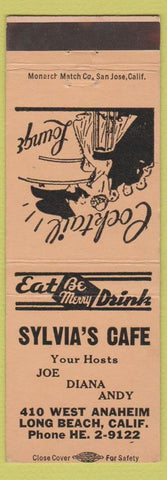 Matchbook Cover - Sylvia's Cafe Long Beach CA girlie