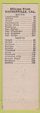 Matchbook Cover - Motel Garberville CA Mary Vic Haberstock