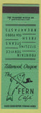 Matchbook Cover - The Fern Cafe Tillamook OR