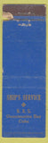 Matchbook Cover - Ship's Service Military Guantanamo Bay Cuba POOR